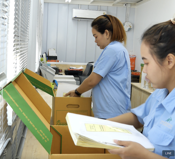 บริการจัดเอกสารลงกล่อง